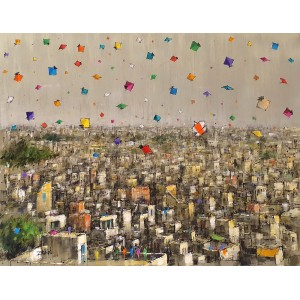 Zahid Saleem, 36 x 48 Inch, Acrylic on Canvas, Cityscape Painting, AC-ZS-176